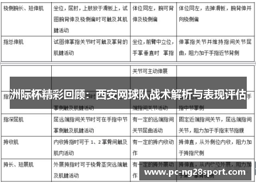 洲际杯精彩回顾：西安网球队战术解析与表现评估